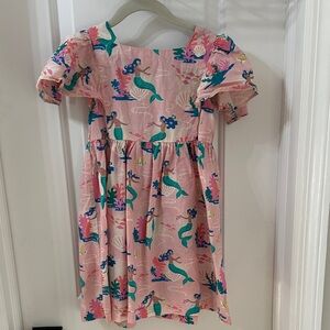 Mini Boden Pink Dress with Mermaid Print